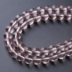 36pcs 10mm Pink Crystal Glass Beads Round Loose Spacer Beads for Jewelry Making DIY Bracelet Necklace Healing Power Stone Beads (Pink Crystal Glass, 10mm)