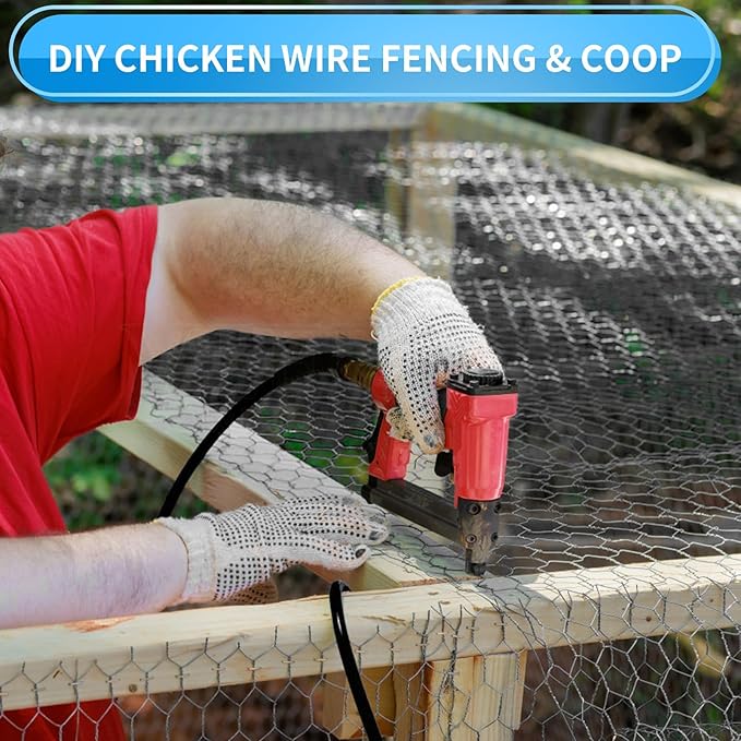 24'' x 150' Black Chicken Wire Mesh Fence, 20 Gauge Galvanized Poultry Netting and 1 inch Garden Mesh Fence Roll, Chicken Wire for Floral Arrangements/Crafts/Farm/Livestock/Pet Protection