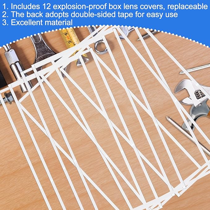 24 Pack Abrasive Blasting Cabinet Lens Cover - Clear Polyester Film Sandblast Cabinet Inner Len Protector Adhesive Standard Sand Blast Film for Abrasive Window Blasting Cabinet Replacement 23'' x 11''