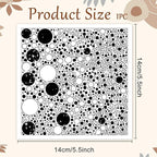 CHGCRAFT Retro Polka Dots Polymer Clay Texture Sheets Bubble Geometric Silicone Texture Stamp Clay Texture Mat Modeling Pattern Pad Sheets for Jewelry and Earrings Tools, 5.5x5.5 inch