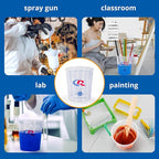 Paint Mixing Cup 40 Ounce, Accurate Measurements in Ratios and OZ. and ML, 36PCS Plastic Graduated Measuring Cups with 12PCS Lids for Paint, Resin, Epoxy, Acrylic, Pigments, Art