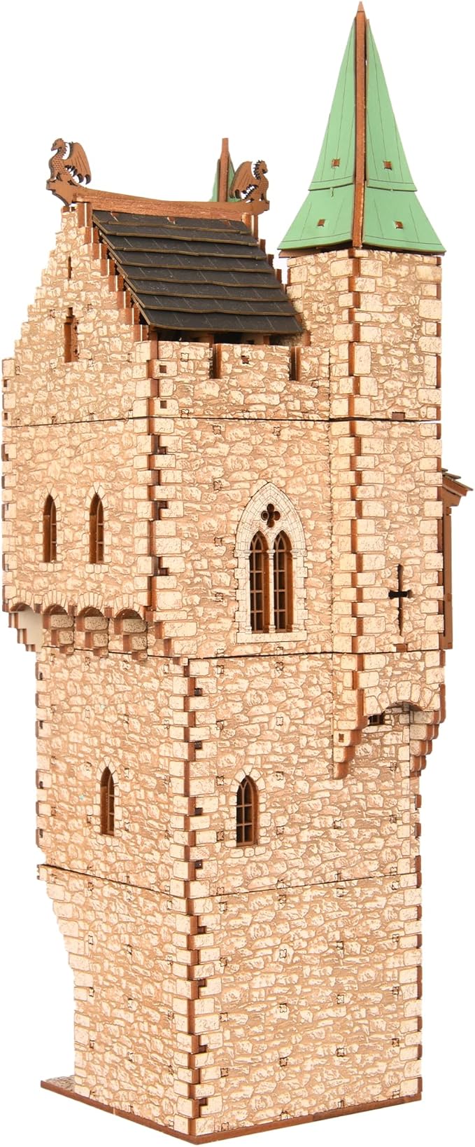 The Great Tower P- Medieval Castle - DIY Wooden Building Kit Crafts for Adults, Puzzle Wood Model Kit - Laser Cut Wooden Puzzle Architecture & Engineering Assembly Set - Hobby building kit - Realistic