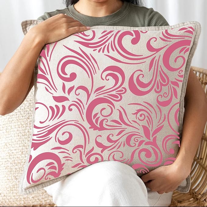 Damask Stencils for Walls 12inch Damask Stencil Large Texture Stencils for Painting on Wood Furniture Canvas Paper Fabric