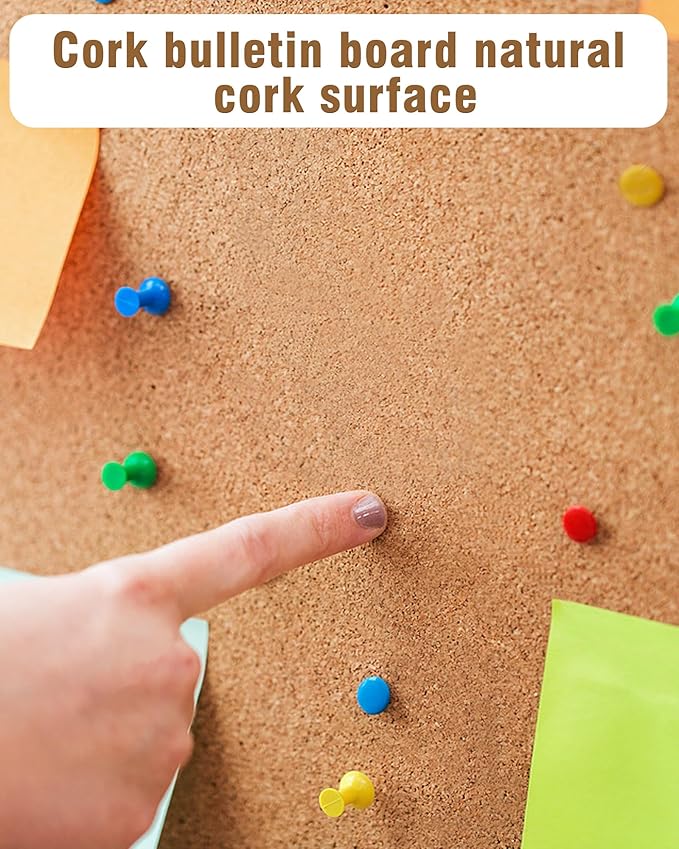 36"x24" Enclosed Bulletin Board, Lockable Weather-Resistant Aluminum Cork Noticeboard for School & Office, Black Frame w/Cork