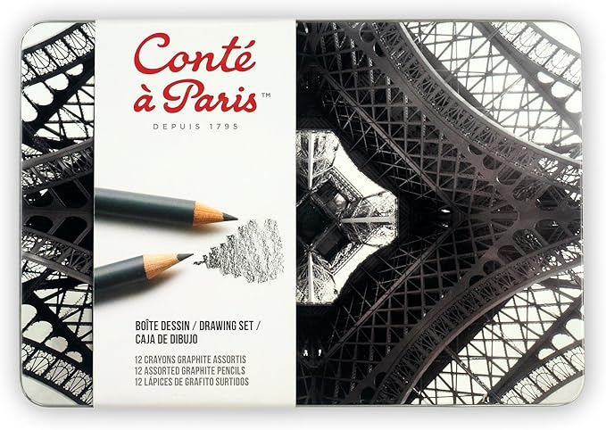 Conté à Paris 12 Count Assorted Graphite Pencil Drawing Set
