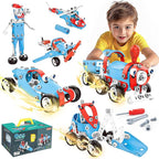 SMILESSKIDDO STEM Kits, 6-in-1 Kids Building Blocks Set - 142 PCS Educational Construction Toys with Storage Box for Kids Ages 5+
