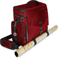 ENHANCE DND Bag - RPG Dungeons and Dragons Accessory Bag with Mini Storage, Mat Holder, Dice Pockets, Suitable for 4-8 Books, Red Dragon, Customizable