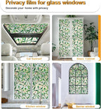 Window Privacy Film Stain Glass Window Film Rainbow Window Film Window clings Non-Adhesive Reusable Decorative for Room (Mistletoe Rainbow, 45.2 x 78.7 in)