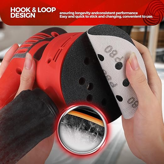 50PCS 5 inch Silicon Carbide Sanding Discs 2500 Grit, Wet Dry Orbital 5 Sander Hook and Loop Sandpaper Disc Ultra Fine Grit, Best for Metal,Automotive Precision Polishing