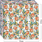 Origami Paper Kit 50 Sheets 6 Inch Square Double Sided Color 10 Vivid Colors for Hand Crafts Origami Paper Arts Creativity.Flowers and Birds