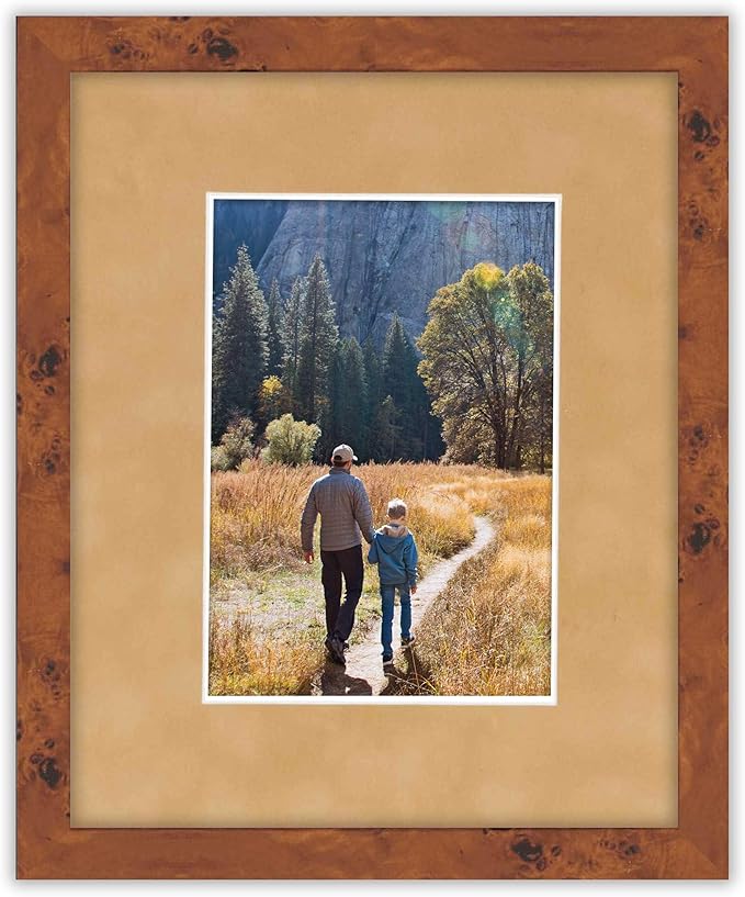 Pack of Ten Acid Free 11x14 Mats Bevel Cut for 8.5x11 Photos - Beige Suede Precut Matboards With Backing Boards and Self Seal Photo Mat Bags For Pictures, Photos, Framing - 4-ply Thickness