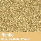 Renfio Ultra Fine Glitter Powder Metallic Resin Glitter 2.11 Oz (60g) PET Flakes Crafts Sequins 1/128" 0.008" 0.2mm Epoxy Chips Flakes for Tumblers Slime Decoration - Champagne Gold