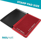 MaxMark Large Premium RED Ink Stamp Pad - 3.5" x 6.25" - Quality Felt Pad