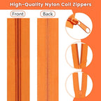 DOITEM 13.5 Yards 6 Pieces Sewing Zippers #5 Nylon Coil Zippers Assorted Zipper for Sewing with 24 Zipper Sliders for DIY Tailor Sewing Crafts Supplies, 6 Colors