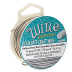 The Beadsmith Wire Elements Craft Wire – Tarnish Resistant, Soft Temper, Round, Stainless-Steel Color – 1mm, 18 Gauge, 7 Yard Spool – Jewelry Making, Wire Wrapping, Floral, & Other DIY Crafts