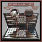 Park Oz Pearl Premium Turkish Backgammon and Checkers Set 19 Inch Handmade 2 in 1 Wooden Board Game with Glossy Finish Luxury Checkers and Dice Travel Friendly and Foldable