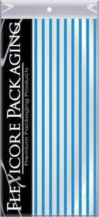 Flexicore Packaging Turquoise Blue Pin Stripe Print Gift Wrap Tissue Paper Size: 15 Inch X 20 Inch | Count: 50 Sheets | Color: Turquoise Pin Stripe