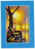 11x14 Mat for 8.5x11 Photo - Precut Bay Blue Picture Matboard for Frames Measuring 11 x 14 Inches - Bevel Cut Matte to Display Art Measuring 8.5 x 11 Inches - Acid Free ONE MAT