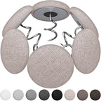 12 Colors Fabric Covered Button Twist Pins Dust Ruffle Pins- for Sofa，Upholstery，Armchair Caddies, Armrest Covers,Bed Skirts, Slipcovers, Headliners (Light Brown, 24)