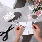 Syhood 65 Feet Floral Wire Rustic Vine Bind Wire for Craft Wrapping Flower Bouquets(White,1 Roll)