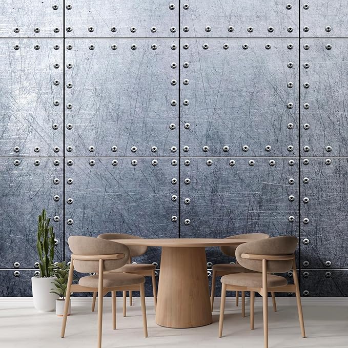 wall26 Metal Wallpaper Background Canvas Art Wall Decor - 132x144 inches