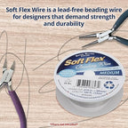 Soft Flex 49 Strand Beading Wire - Medium 0.19 Diameter - 100 Feet Nylon Design Wire