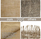 Burlap Fabric - Garden Burlap Fabric Roll Natural Jute Outdoor Fabric Burlap Weed Barrier Trees Trunk Wrap for Crafts Farmhouse Gardening Table Decor for Crafts (19.7" x 5 Feet)