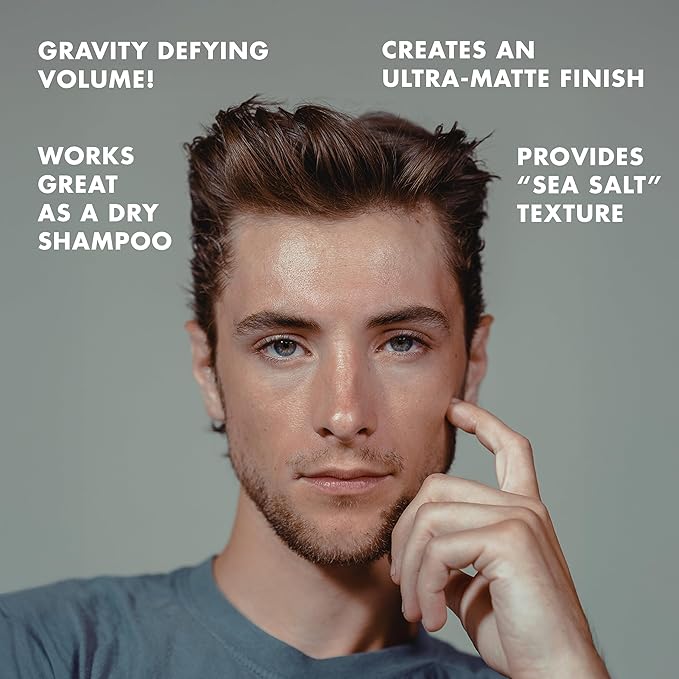 Hanz de Fuko Quicksand – Premium Men’s Hair Styling Wax & Dry Shampoo for a High Hold, Ultra Matte Finish – Ideal Texture Product for Thin, Thick and All Hair Types – 2 oz, Travel Size