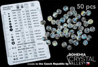 275 pcs Set of Czech Faceted Glass Beads, Fire-Polished Round Crystal AB - 3mm (100pcs), 4mm (100pcs), 6mm (50pcs), 8mm (25pcs) kit for Jewelry Making