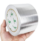 BOMEI PACK Adhesive Aluminum Foil Heat Shield Tape Barrier 3in x 66ft, Fiberglass Thermal Insulation Reflective Material High Temp Protection