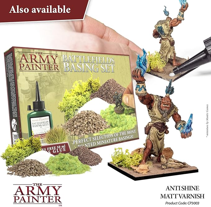 The Army Painter Anti Shine Matt Varnish for Miniature Painting - Acrylic after Quickshade Protector Spray Varnish for Miniatures, 400ml