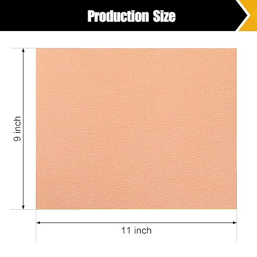 120 Grit Sandpaper Set - Assortment for Wood & Metal - 9" x 11" Sheets, 12 Sheets