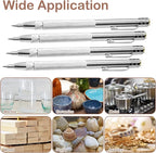 4 Pcs Tungsten Carbide Etching Tool with 20 Replacement Tips, Aluminium Carbide Engraving Pen With Clip, Metal Engraving Tool for Glass Ceramics and Hardened Steel Sheet