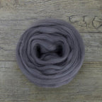 Revolution Fibers Dyed Corriedale Wool | 8 Ounces of Premium Combed Wool Top | 26 Micron, 100% Pure Corriedale Wool Roving, Ethically Sourced (Pewter Gray)