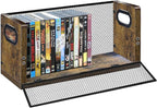DVD Storage Shelve Blu ray Holder, DVD Rack Hold Up To 28 DVD Cases, Stackable DVD Tower also Used for CDs, Video Game Cases, Vhs Taps, Desktop organizer at Home Or Office
