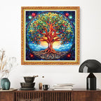 Dimxvean Stamped Cross Stitch Kits,Cross Stitch Kits for Adults Beginners,Embroidery Kits Full Range of Cross Stitch Stamped Kits Needlepoint Kits Cross Stitch Patterns-Magic Tree 18x18 inch