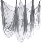 Boao Halloween Cheese cloth 84.65 x 590.55 Inch Gray Cheesecloth Roll for Crafts Large Cotton Muslin Gauze Fabric for Halloween Outdoor & Indoor Spooky Decoration