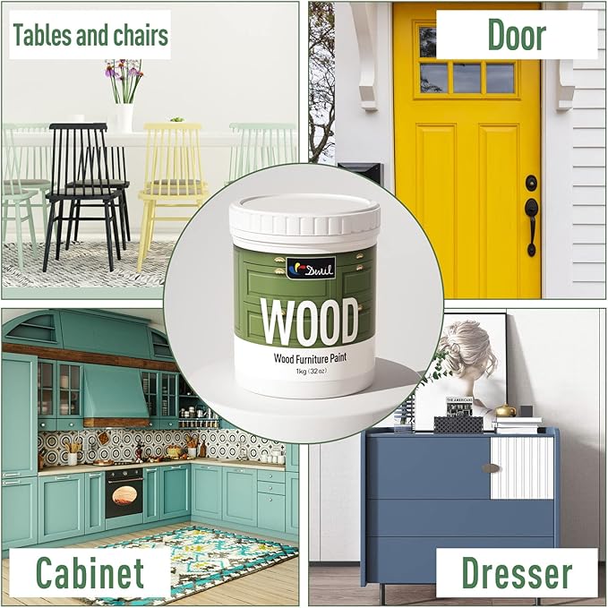 DWIL Matte Finish Furniture Paint - 5 Oz Wood Paint for Cabinets, Doors, Tables, and Dressers Refinishing - Water-Based, Non-Toxic & Odorless, Easy to Apply(Bronze blue)-Trial Pack