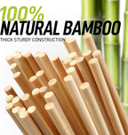 Zulay Kitchen Authentic Bamboo Skewers - 100, 10" Roasting Sticks - 5mm Heavy-Duty Bamboo Skewers - Thick Bbq Sticks - Ideal for Grilling & Camping