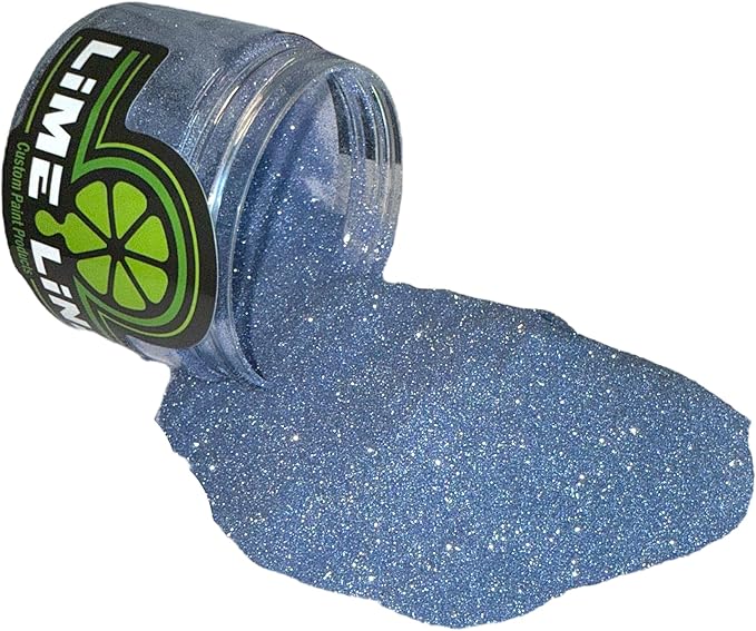 LiME LiNE Sprayable Metal Flake Paint Additive: Solvent Resistant Glitter for Automotive Custom Painting (Ice Blue)