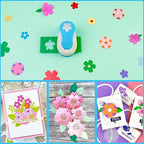 Flower Hole Punch for Paper Crafts, 1.5-Inch Across, Cherry Blossoms Punch Cutter, Lever Punch, Flower Shape for Card Making, Scrapbooking, DIY Arts