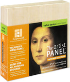Ampersand Art Supply Unprimed Basswood Artist Panel, 7/8" Cradled Profile 4"x4"