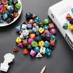 Coyeekn DND Dice Set, 20 x 7 (140 Pieces) Polyhedron Dice 20 Colors Dice for Dungeons and Dragons DND RPG MTG Table Games D4 D8 D10 D12 D20 with 1 Large Flannel Bag