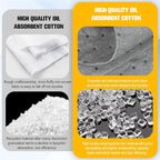 100PC Oil Absorbent Pads | 13"x10" Meltblown Polypropylene Mats, Hand-Tear Lines for Automotive & Workshop | Vacuum Eco-Packaging, Reusable Spill Control