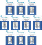 SCHMETZ Universal Sewing Machine Needles - Heavy Duty Multi Purpose Sewing Needle, Size 100/16, 5-Needle Card, Pack of 10