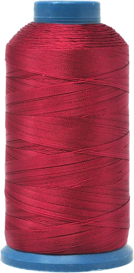Mandala Crafts Bonded Nylon Thread Maroon Heavy Duty Sewing Threads - 1500 YDs Size 69 210D T70 Tex 70 Thread for Leather Jeans Weaving Outdoor Marine Upholstery Threads