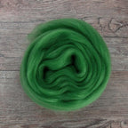 Revolution Fibers Dyed Corriedale Wool | 8 Ounces of Premium Combed Wool Top | 26 Micron, 100% Pure Corriedale Wool Roving, Ethically Sourced (Grass Green)