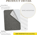 KING MOUNTAIN Fine Linen Repair Patches, Self-Adhesive Linen Fabric Patches, 8X11 inch Extra Size, Multi Color, Can be Used for Linen Sofa Repair and Linen Clothes Repair(8" x 11",Dark Grey 2.0)