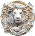 Wooden Puzzles Adults, 3D Paper Lion Wooden Puzzles 100 Pieces, Unique Animal Shaped Wood Challenging Jigsaw Puzzles Gifts for Adults, 8.5x8.3in