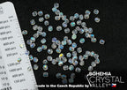 100 pcs of Faceted Fire Polished Pressed Czech Glass Beads 4mm (0.16in), Crystal AB 00030-28701 BCV